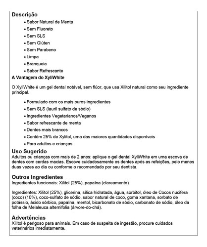 Creme Dental + Óleo Coco Xyliwhite Now Foods 181g Importado - Imagem 5