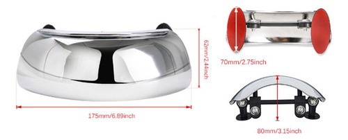 - Motorbikerearview Espelhos De Segurança 180 Graus Lente - Imagem 3
