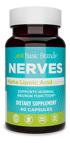 Nervos Básicos De Marcas Alfa Ácido Lipóico, 200 Mg, Função
