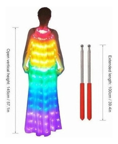 Trajes De Asa De Luz Led De Novo Estilo Para Adultos Em 2023 - Imagem 6