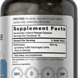 Suplemento Horbäach Nattokinase 4000 Fu | 150 Cápsulas | Não
