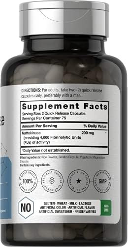Suplemento Horbäach Nattokinase 4000 Fu | 150 Cápsulas | Não
