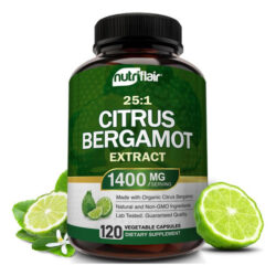 Nutriflair Orgânico Cítrico Bergamot 1400mg, 120 Cápsulas -