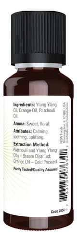 Óleo De Peace, Love E Flores Now Foods 30ml Importado 4un - Imagem 3