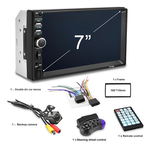 Bbb Toca Radio Carro Mp3 Pen Automotivo Usb Sd Bt Com - Imagem 2