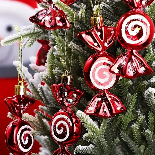 12 Peças De Bengala De Natal, Enfeites De Árvore De Natal - Imagem 5