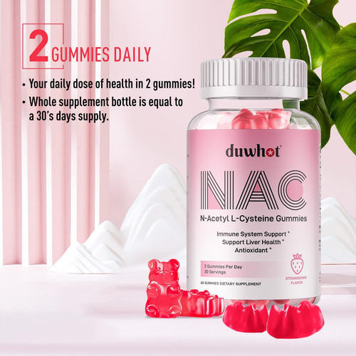 Gomas Duwhot Nac 600 Mg, Suplemento De N Acetil Cisteína Nac - Imagem 5