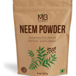 Pó De Neem Puro Mb Herbals 8 Onças | 227 Gramas 0,5 Lb Puro