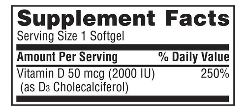 Membros Marcam Vitamina D3 50 Mcg (2.000 Ui) Suplemento Diet - Imagem 4