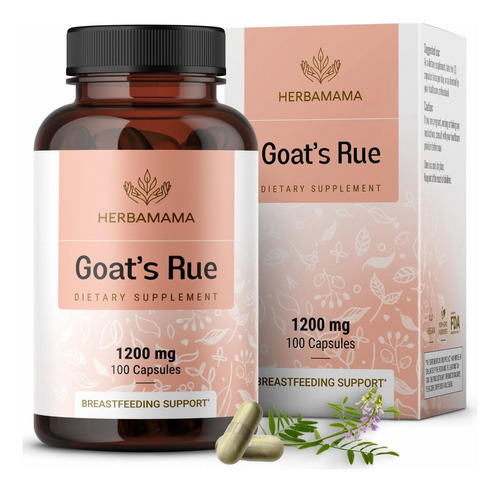 Herbamama Goats Rue Capsules - 1200mg Galega Officinalis For