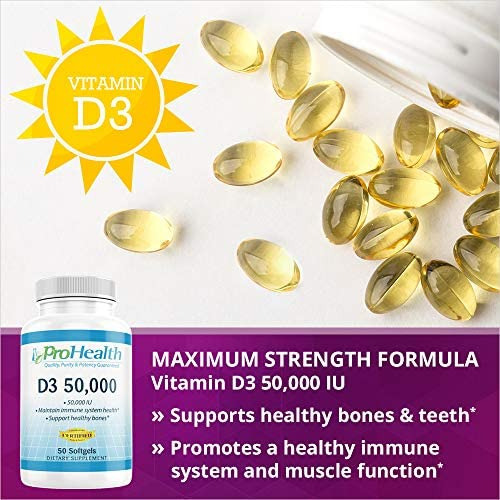 Prohealth Vitamin D3 50.000 Ui, 50 Cápsulas Moles) Ajuda A I - Imagem 4