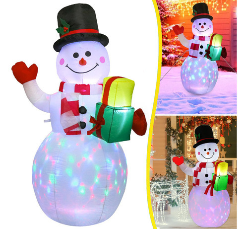 X Decorações Infláveis De Jardim De Boneco De Neve Com Luz