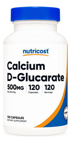 Suplemento Nutricost D-glucarato De Cálcio 500 Mg 120 Cápsul