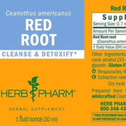 Extrato Líquido De Raiz Vermelha Herb Pharm Para Limpeza E D
