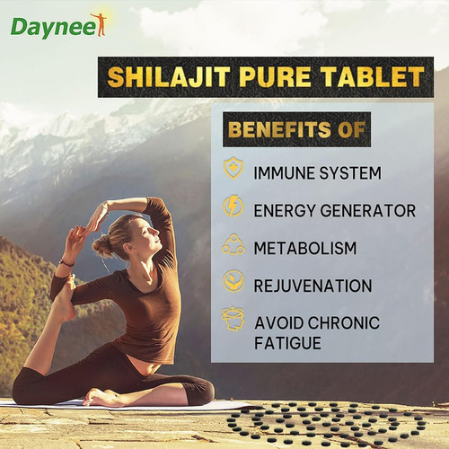 Ciwoll Shilajit Pure Himalayan Organic Dry Drops 90 Comprimi - Imagem 5