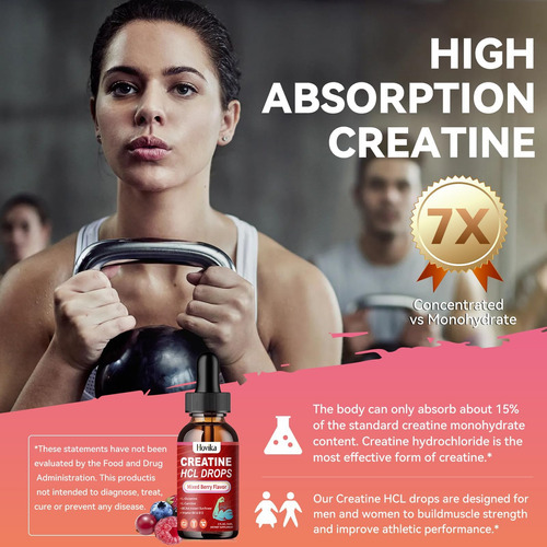 Gotas De Líquido De Creatina Hcl Para Homens E Mulheres, Clo - Imagem 5