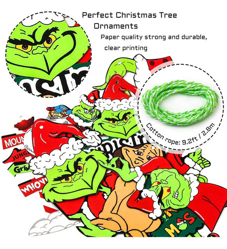 Decorações De Árvore De Natal Grinch, 23 Decorações De Natal - Imagem 5
