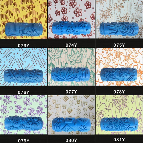 5 Estêncil De Textura De Parede De Manga De Rolo De Pintura - Imagem 6