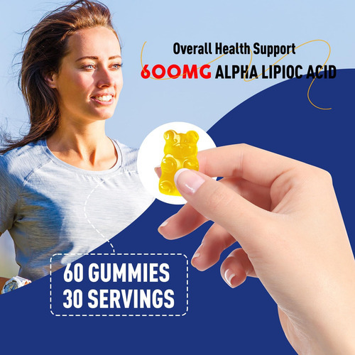 Greabby Ácido Alfa Lipóico 600mg Gomas, Suplemento De Ácido - Imagem 3