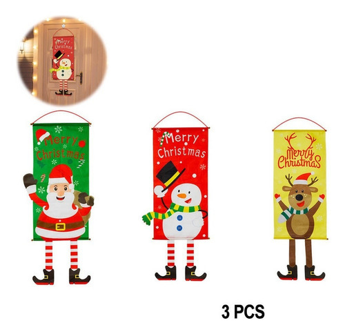- 3 Enfeite Meia De Natal Lareira Decoração Natalina - Imagem 2