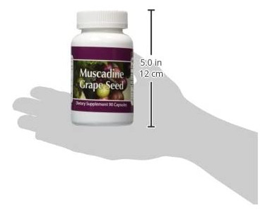 Garrafa De 90 Contagens De Semente De Uva Muscadine - Imagem 2