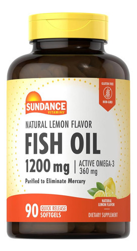 Cápsulas Gelatinosas De Óleo De Peixe Sundance 1200mg | 90 C