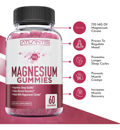Gomas De Magnésio 770 Mg Citrato De Magnésio - Promove A Cal - Imagem 2
