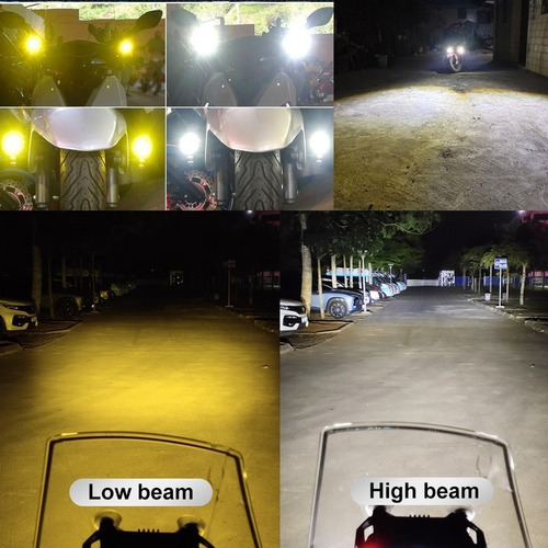Um Par De Mini Faróis Auxiliares Led Branco/amarelo 6000k - Imagem 9