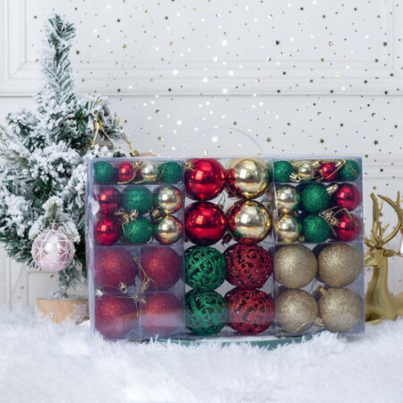 Conjunto De Bolas De Natal De Cor Sólida/fosco/glitter, 100 - Imagem 2