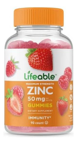 Gomas De 50 Mg De Zinco Vitalício - Suplemento De Goma De S