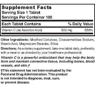 Natures Blend Vitamina C 500 Mg 100 Comprimidos - Imagem 3