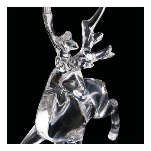 Alce Cristal Figurines Ornamentos Coleção Feriado Decoratio - Imagem 4