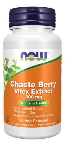 Now Supplements, Extrato De Chaste Berry Vitex 300 Mg Com Do