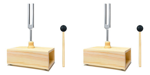 2x Diapasão De 432 Hz Com Caixa De Ressonância, Para Cura So