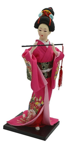 12 Figura De Boneca De Gueixa Japonesa Quimono Japonês