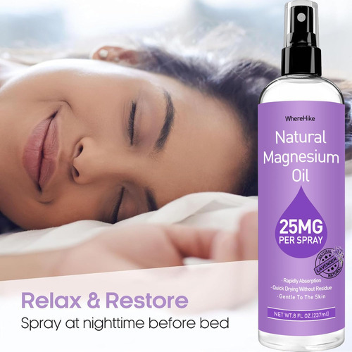 Spray De Óleo De Magnésio Natural Para Pés Tamanho 8 Onças ( - Imagem 4