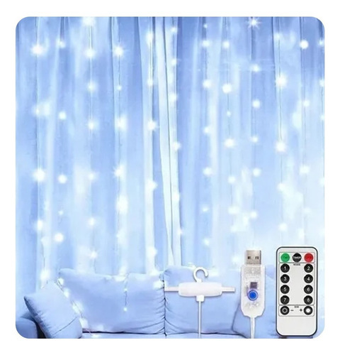 Cortina Led 3x3 Com Controle Remoto, Decoração De Jardim De