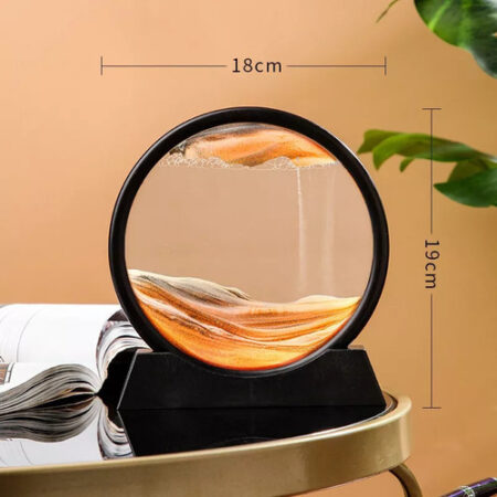 Arte Em Areia Em Movimento Em 3d Decorada Com Ampulheta Gira - Imagem 3