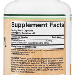 Suplemento De Fosfatidilserina 300 Mg Por Porção, 120 Cápsul
