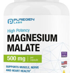 Puregen Labs Malato De Magnésio 500mg | Magnésio Elemental D