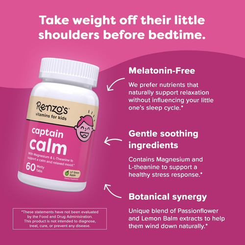 Renzos Captain Calm, Suplemento Infantil De Magnésio Com L - Imagem 3