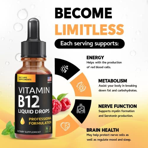 Gotas Líquidas De Vitamina B12 - Complexo Metílico Vegano - Imagem 2