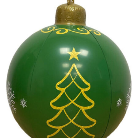 Bola De Natal Decorada Inflável Ao Ar Livre De 60 Cm - Imagem 11