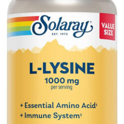 Solaray L-lisina, Formato Livre 1000 Mg, Suplemento De Supor