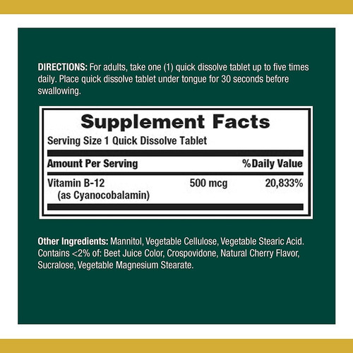 Natures Bounty Vitamina B12, Apoia O Metabolismo Energético - Imagem 2