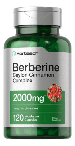 Horbaach Berberine Plus Canela Do Ceilão | 2000mg | 120 Cáps