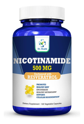 Nicotinamida 500mg Enhanced W. Resveratrol 100mg 120 Cápsula