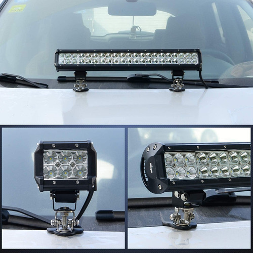 D Base Para Faros Led En Cofre Universal 2 Peças - Imagem 7