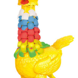 Conjunto De Galinha Com Penas Coloridas D D 108 Colocando Ov