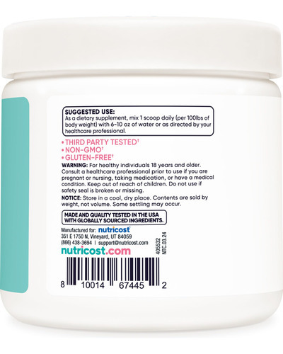 Suplemento Nutricost Creatina Monohidratada Em Pó 150g - Imagem 4